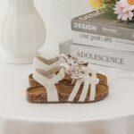 Itty Bitty Kids Embroidered Bow Sandals