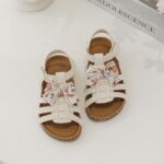 Itty Bitty Kids Embroidered Bow Sandals
