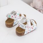 Itty Bitty Kids White Fruit Double Buckle Sandals