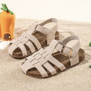 Home 13 Itty Bitty Kids Beige Gladiator Sandals