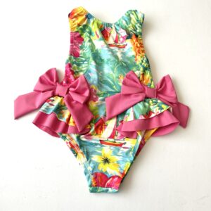 Itty Bitty Girls Tropical Bow Swimsuit