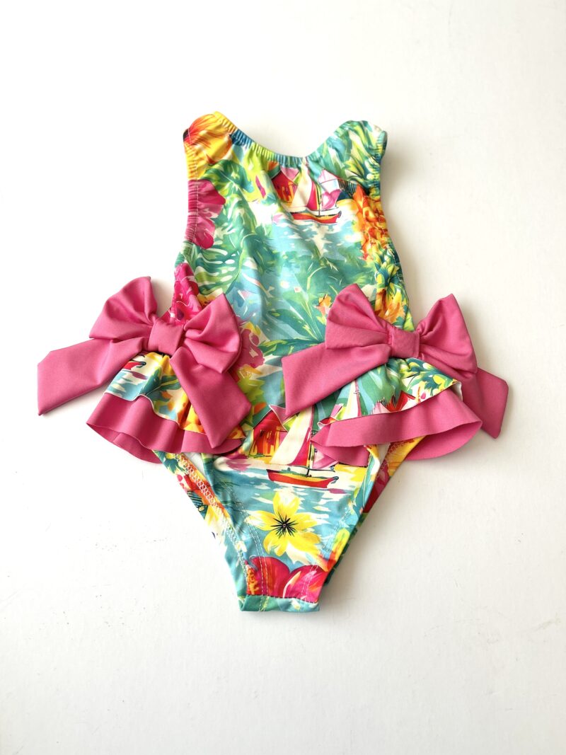 Itty Bitty Girls Tropical Bow Swimsuit