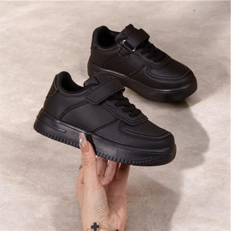 Itty Bitty Kids School Black Trainers