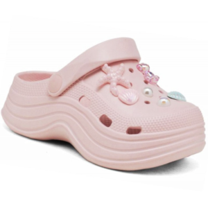 Itty Bitty Girls Pink Mermaid Platform Clog Sandals