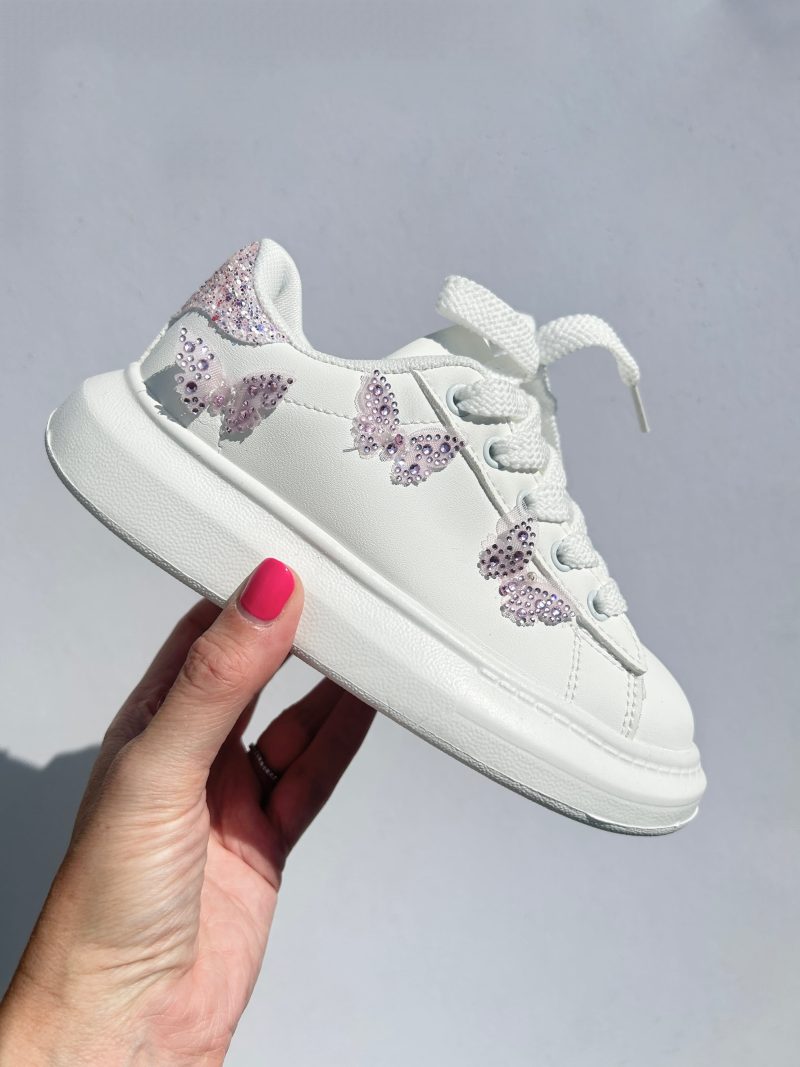 itty bitty pink butterfly trainers