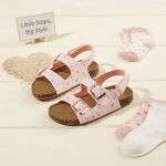 Itty Bitty Kids Heart Glitter Double Buckle Sandals