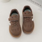 Itty Bitty Kids Coffee Brown Stripe Trainers