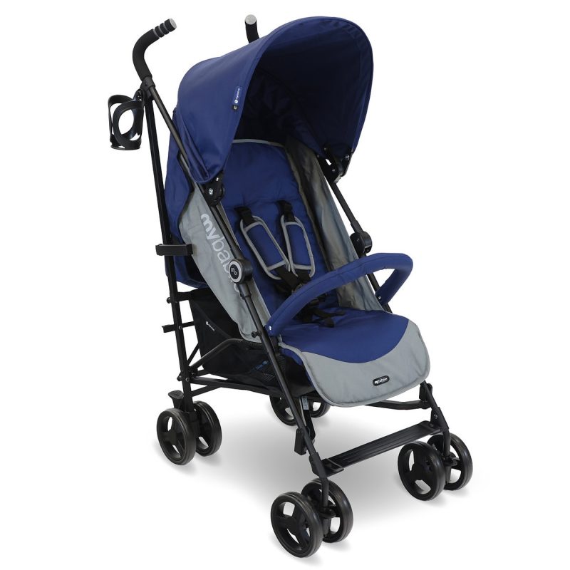 My Babiie MB02 Plus Lightweight Stroller - Blue and Grey My Babiie MB02 Plus Lightweight Stroller - Blue and Grey - Image 2