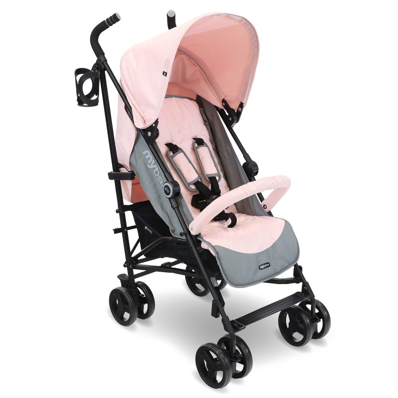 My Babiie MB02 Plus Lightweight Stroller - Pink and Grey My Babiie MB02 Plus Lightweight Stroller - Pink and Grey - Image 2