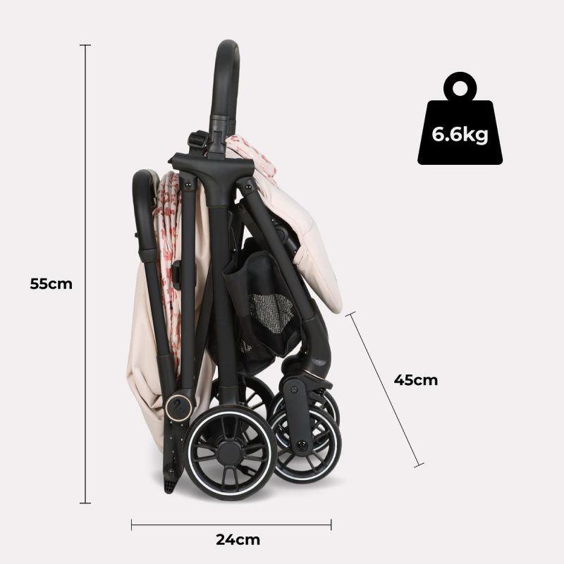My Babiie MBX6 Auto-Fold Compact Stroller - Pink Leopard My Babiie MBX6 Auto-Fold Compact Stroller - Pink Leopard - Image 2