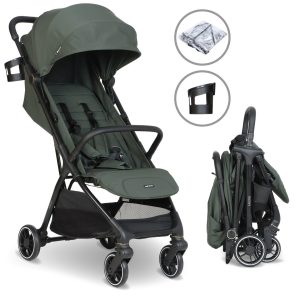 Home 16 My Babiie MBX6 Auto-Fold Compact Stroller - Forest Green - Image 1