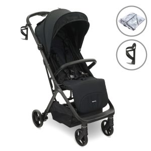 Home 12 My Babiie MBX7 Plus Auto-Fold Compact Stroller - Black - Image 1