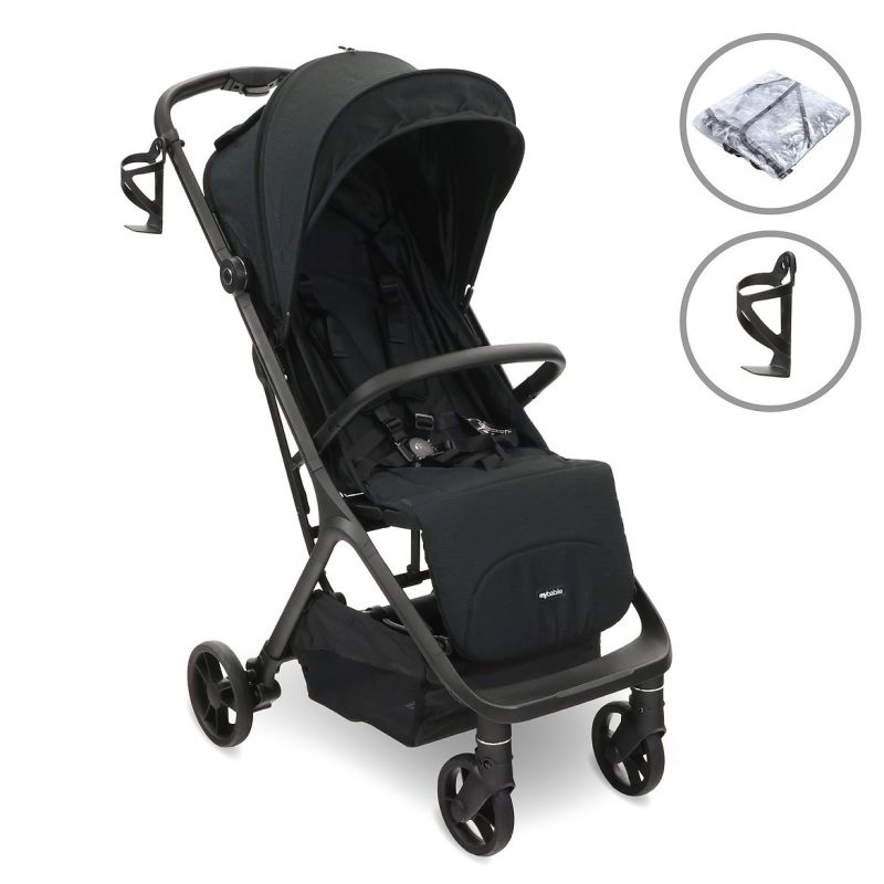 My Babiie MBX7 Plus Auto-Fold Compact Stroller - Black My Babiie MBX7 Plus Auto-Fold Compact Stroller - Black - Image 1