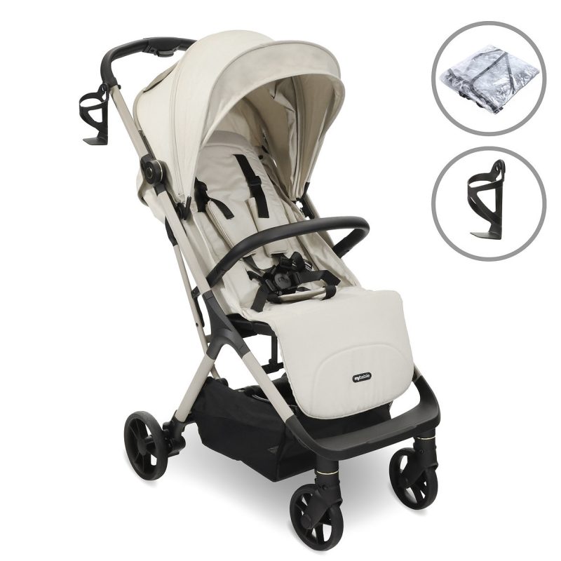 My Babiie MBX7 Plus Auto-Fold Compact Stroller - Ivory My Babiie MBX7 Plus Auto-Fold Compact Stroller - Ivory - Image 1