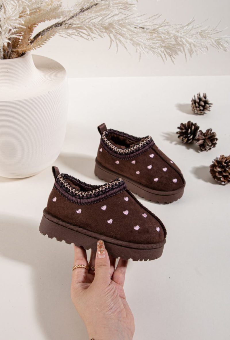 Itty Bitty Limited Edition Brown Pink Heart Tazz Clogs Itty Bitty Limited Edition Brown Pink Heart Tazz Clogs