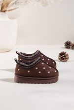 Itty Bitty Limited Edition Brown Pink Heart Tazz Clogs Itty Bitty Limited Edition Brown Pink Heart Tazz Clogs