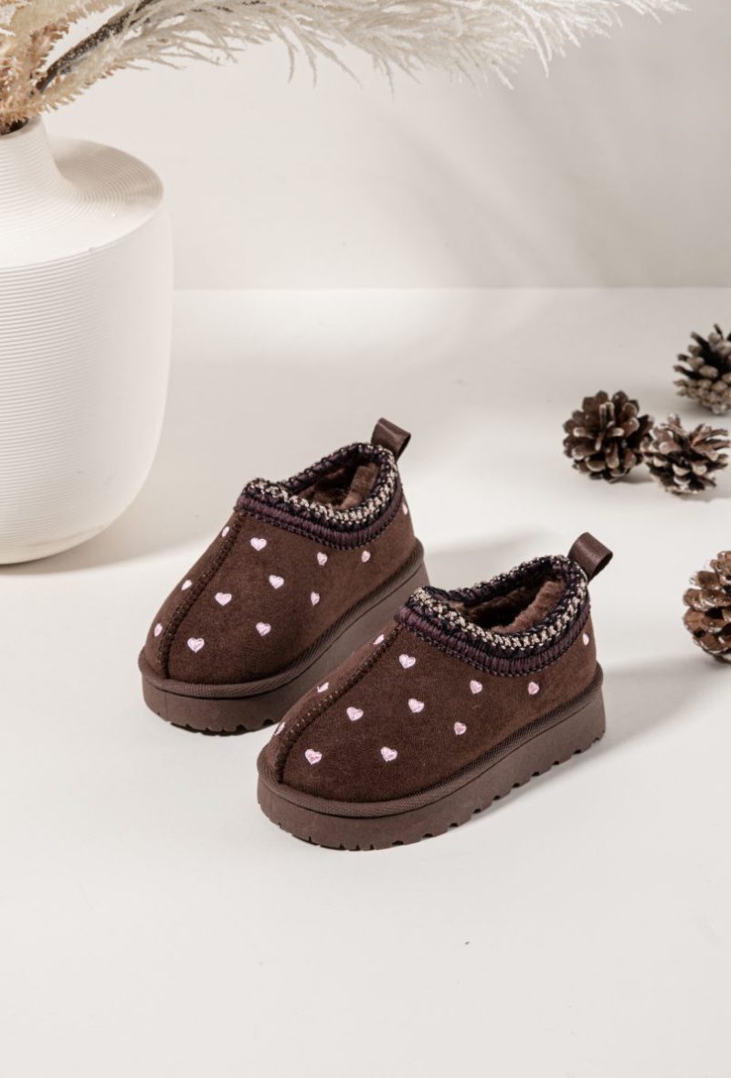 Itty Bitty Limited Edition Brown Pink Heart Tazz Clogs Itty Bitty Limited Edition Brown Pink Heart Tazz Clogs