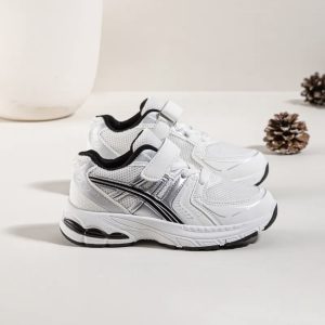 Home 20 Itty Bitty Kids White & Silver Detail Trainers