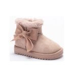 Itty Bitty Kids Pink Bow Detail Snuggle boots