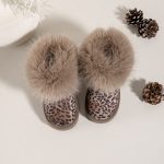 Screenshot Itty Bitty Kids Leopard Faux Fur Trim Snuggle Boots