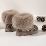Screenshot Itty Bitty Kids Leopard Faux Fur Trim Snuggle Boots