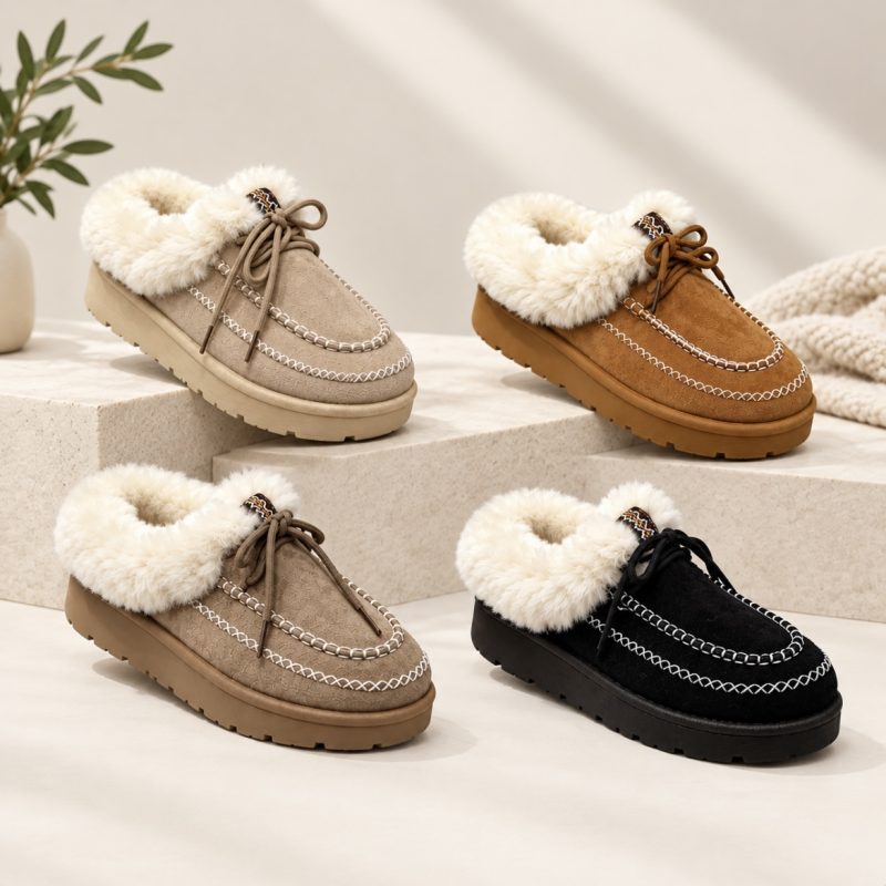 Itty Bitty Womens Alpine Faux Fur Clogs